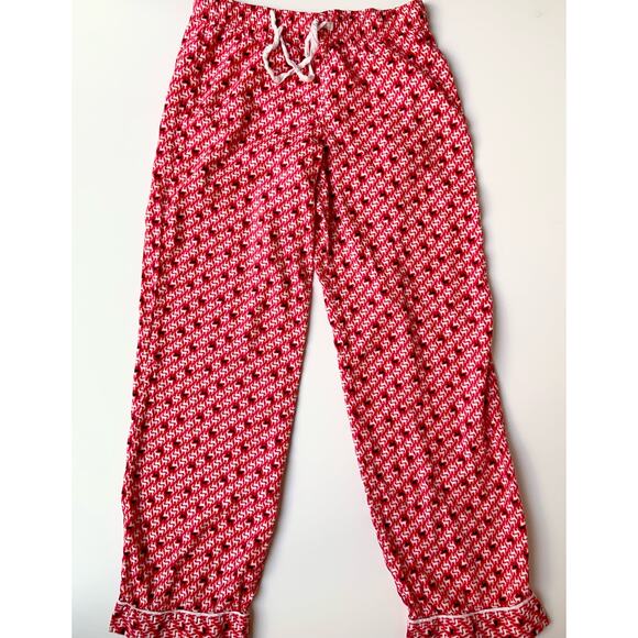 Victoria's Secret The Dreamer Red White Reindeer Print Flannel Pajama Set Small - Picture 9 of 11